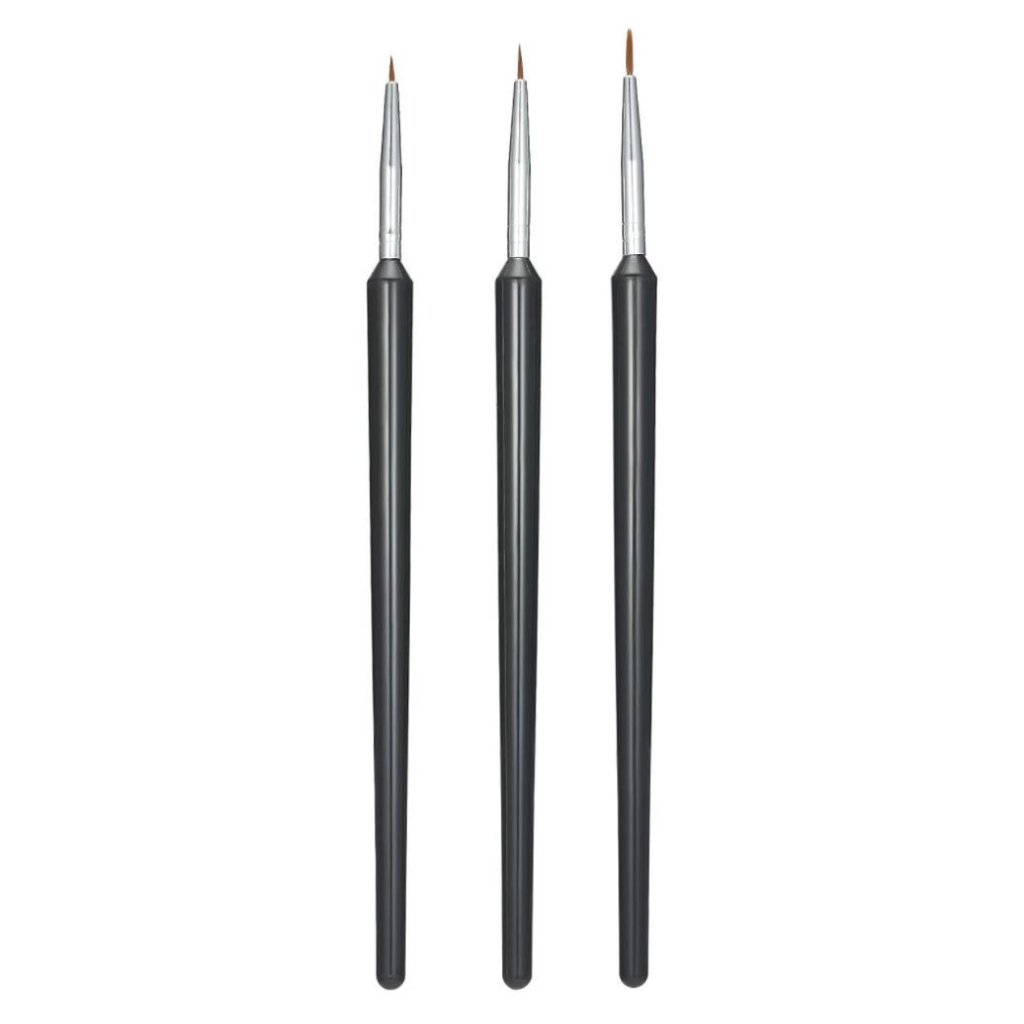 kit 3 Pinceis fino p/ decoracao de unha ultrafino