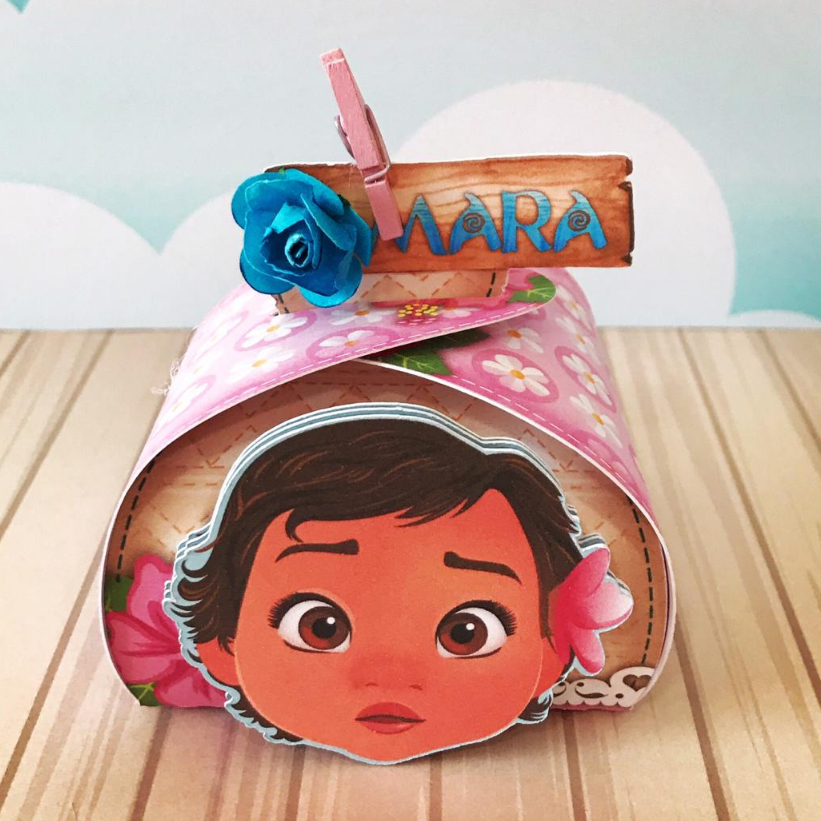 5/10/15/20/25 Caixa Bom bom Personalizada Festa MOANA BABY Rosa