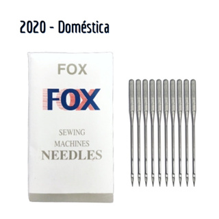 10 Agulha Maquina Costura Doméstica 2020 Nº9/11/12/13/14/16/18 c/10un. FOX em Oferta na Shopee