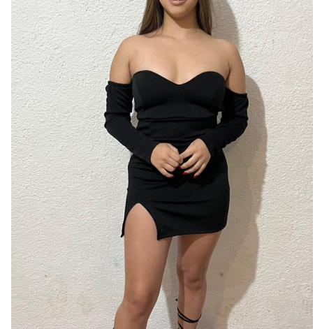 vestido/ vestido feminino/ vestido ciganinha/ vestido manga cumprida/ vestido fenda