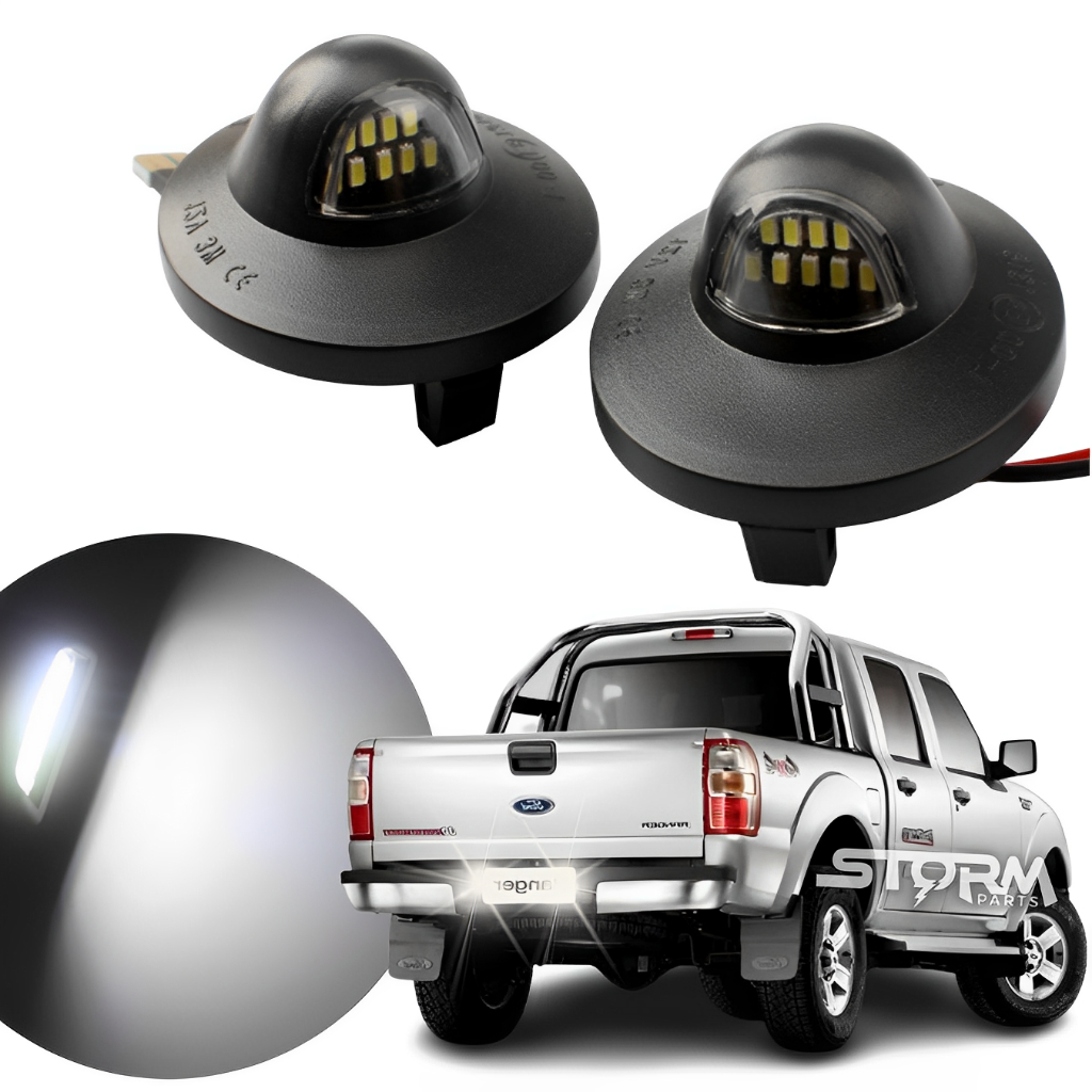 Par Luz de Placa Ford Ranger ano 1994 A 2010 lâmpada Led Iluminação Branca lanterna traseira