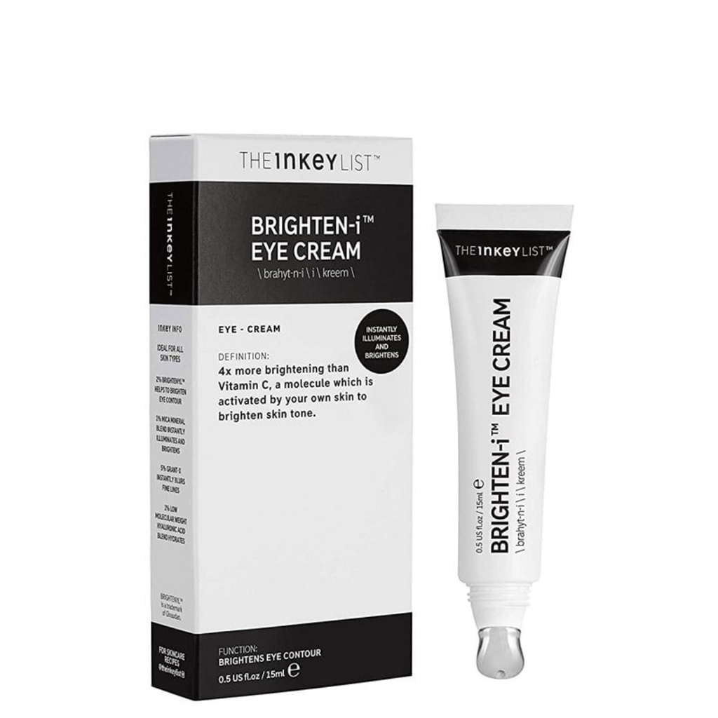 The INKEY List Brighten-i™ Dark Circle Brightening Eye Cream Creme Clareador de Olheiras Escuras Olheiras Roxas Olheiras Marrons Creme Para Olhos