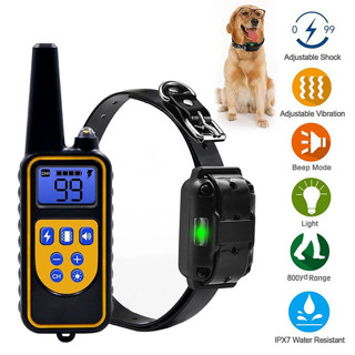 Coleira Eletronica com Controle para Adestramento cães cachorro Anti Latido Recarregável