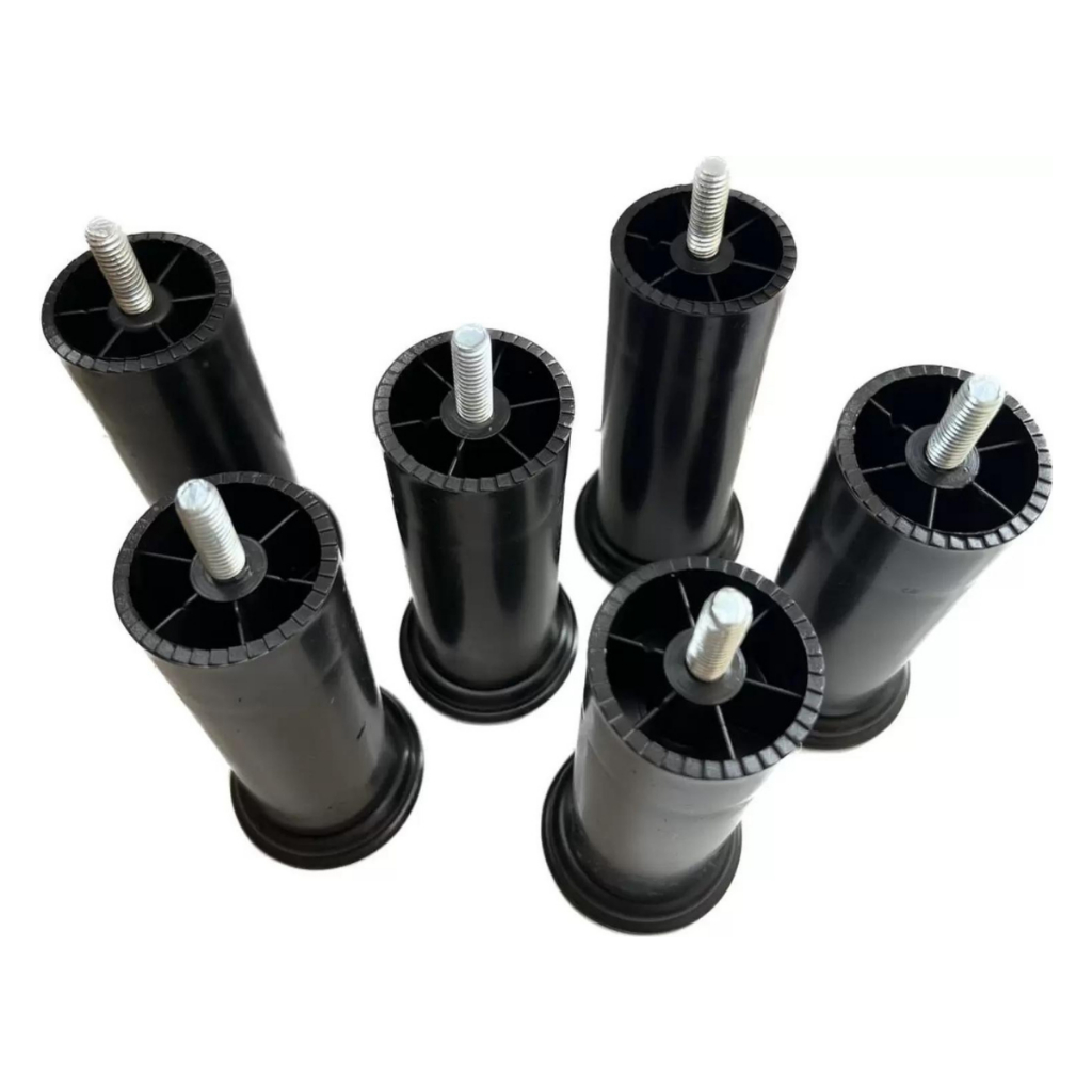 pes para cama box kit com 6 pés ,12 cm altura  Queen Super Solteiro Super King Casal Solteiro King