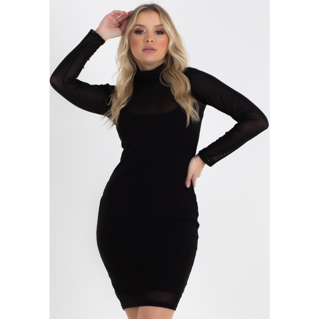 Vestido Curto Moda Feminina Com Gola Fashion Festa