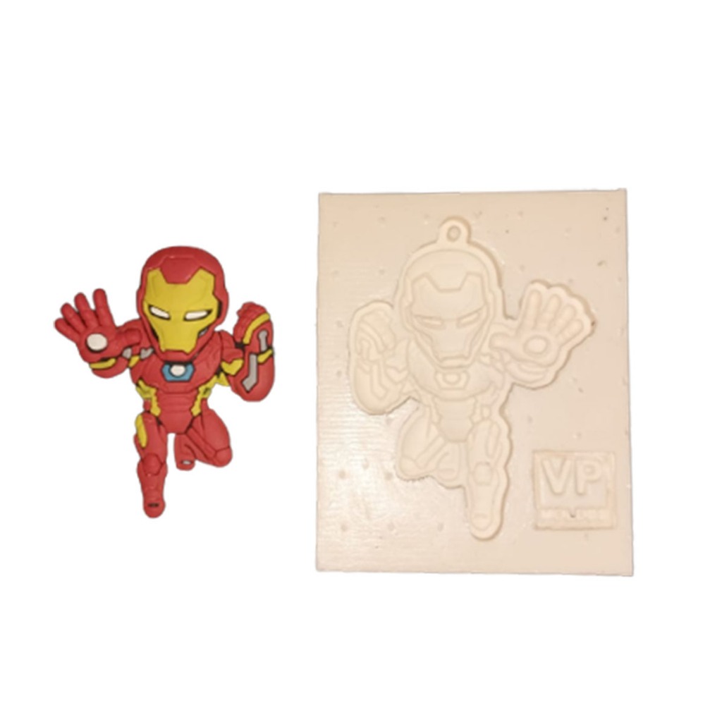 Molde de Silicone Homem de Ferro Vingadores - Biscuit, Resina, Pastas e etc... (CH30)