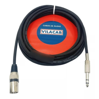 Cabo Xlr Macho P10 Stereo Plug Conector Canon 5mt Balanceado