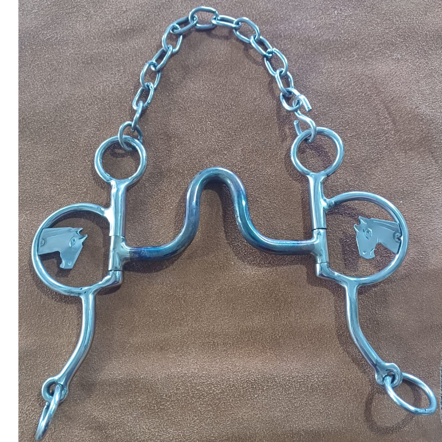 Freio Bridão Cavalinho Em Inox Bocal De Ferro. Envio Imediato