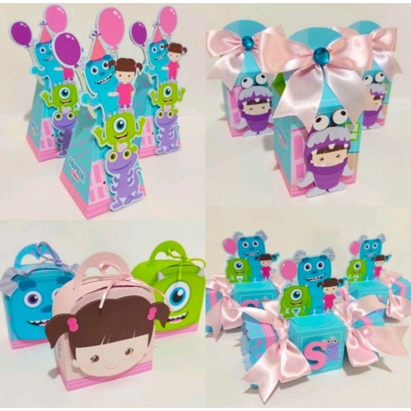 Kit Monstros S.A Lembrancinhas personalizadas/aniversário/PEGUE E MONTE/caixinhas para festa