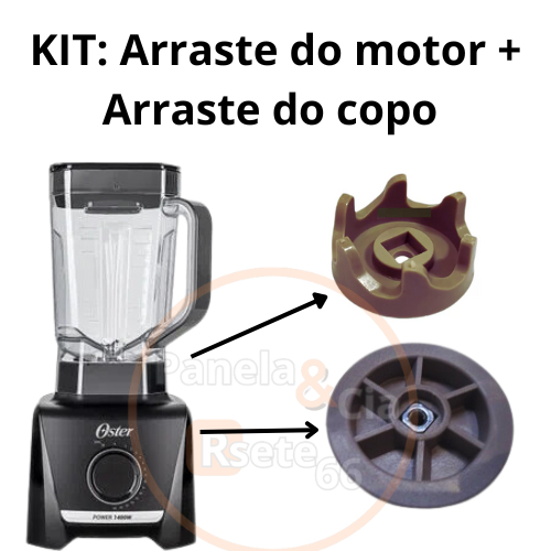 KIT (ARRASTE) PARA O COPO +   (ARRASTE) DO MOTOR DOS LIQUIDIFICADORES  1400 1100 Full ROBUST OLIQ601 –610 – 400 – 411