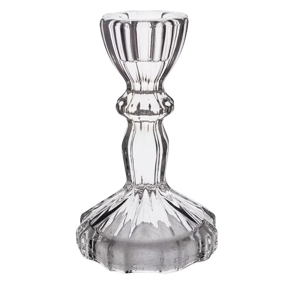 Castiçal De Vidro/ Porta Velas/ Suporte de Vidro Para Velas