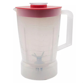 Copo de liquidificador Mondial L 850-L900 Translúcido Tampa Vermelha