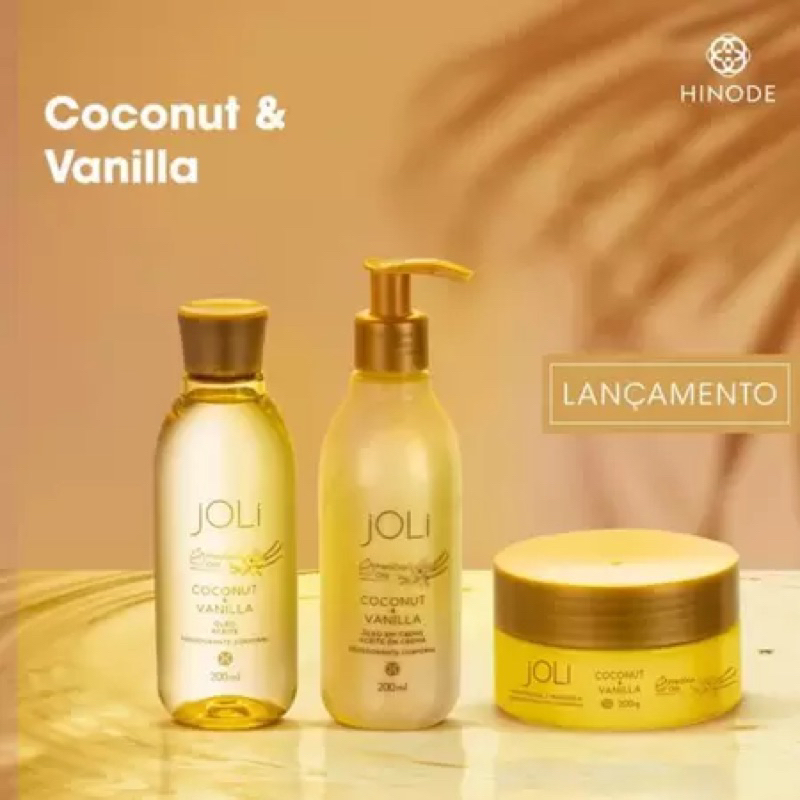 Kit Joli Coco e Vanilla 3 Produtos Hinode Hidratante Óleo Corporal