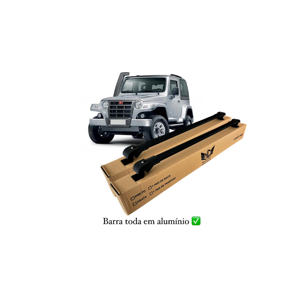 Rack Travessa de Teto Troller T4 2010 A 2016 Bagageiro Slim Barra Alumínio