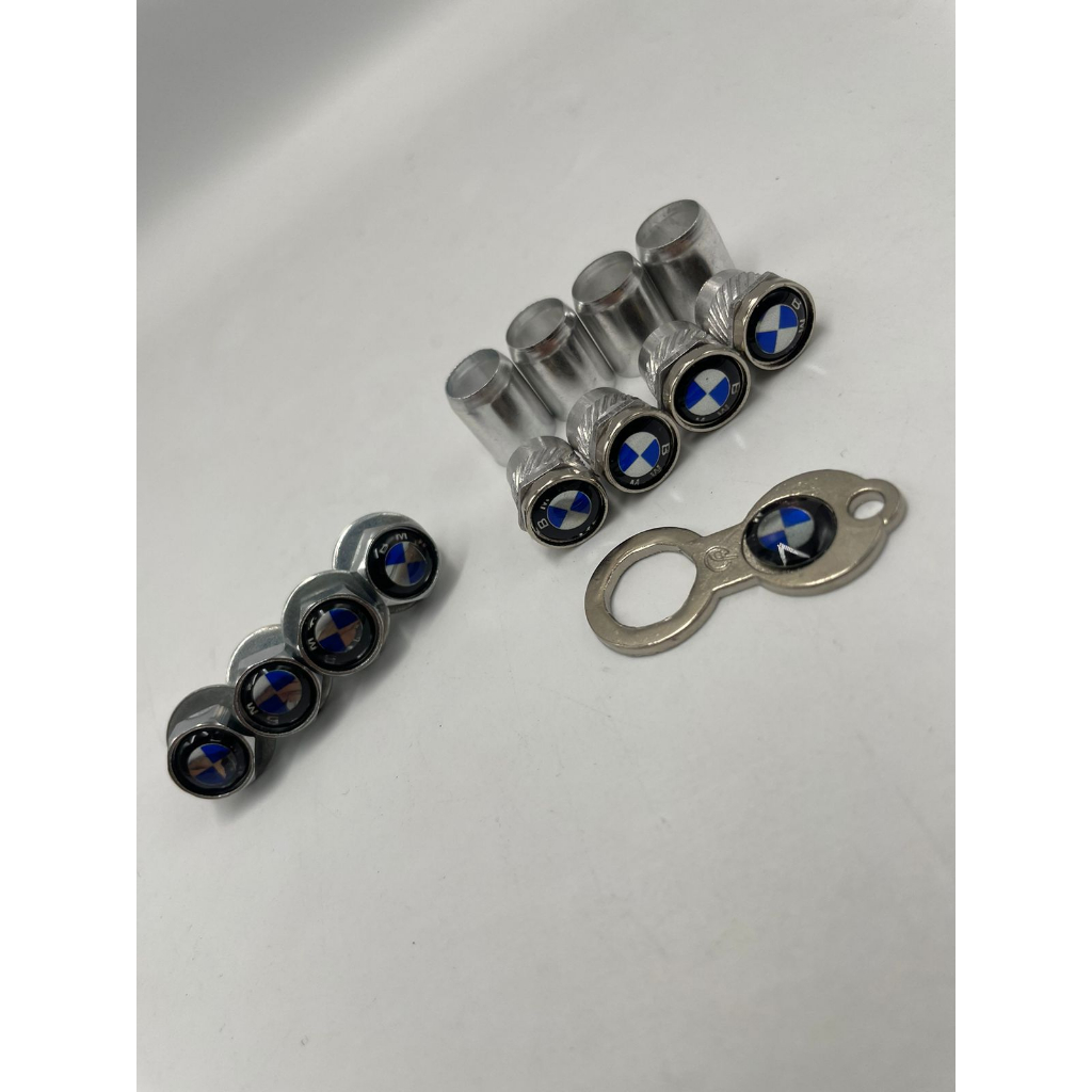 Kit Parafuso Placa + Bico Tampa Valvula Pneu Bmw 120i 430i