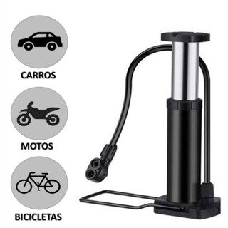 Bomba De Ar Encher Pneu Bicicleta Moto E Forte Compacta e Leve Bico Duplo