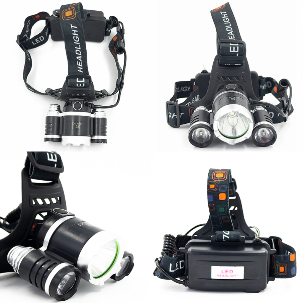 Lanterna De Cabeça Profissional LED Tática Pesca Bike Foco Regulável