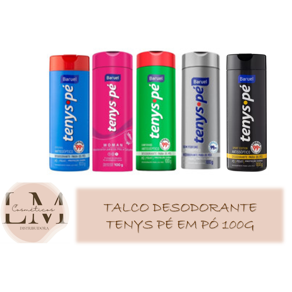 Talco Tenys Pé Baruel em Pó 100g (escolha o tipo)