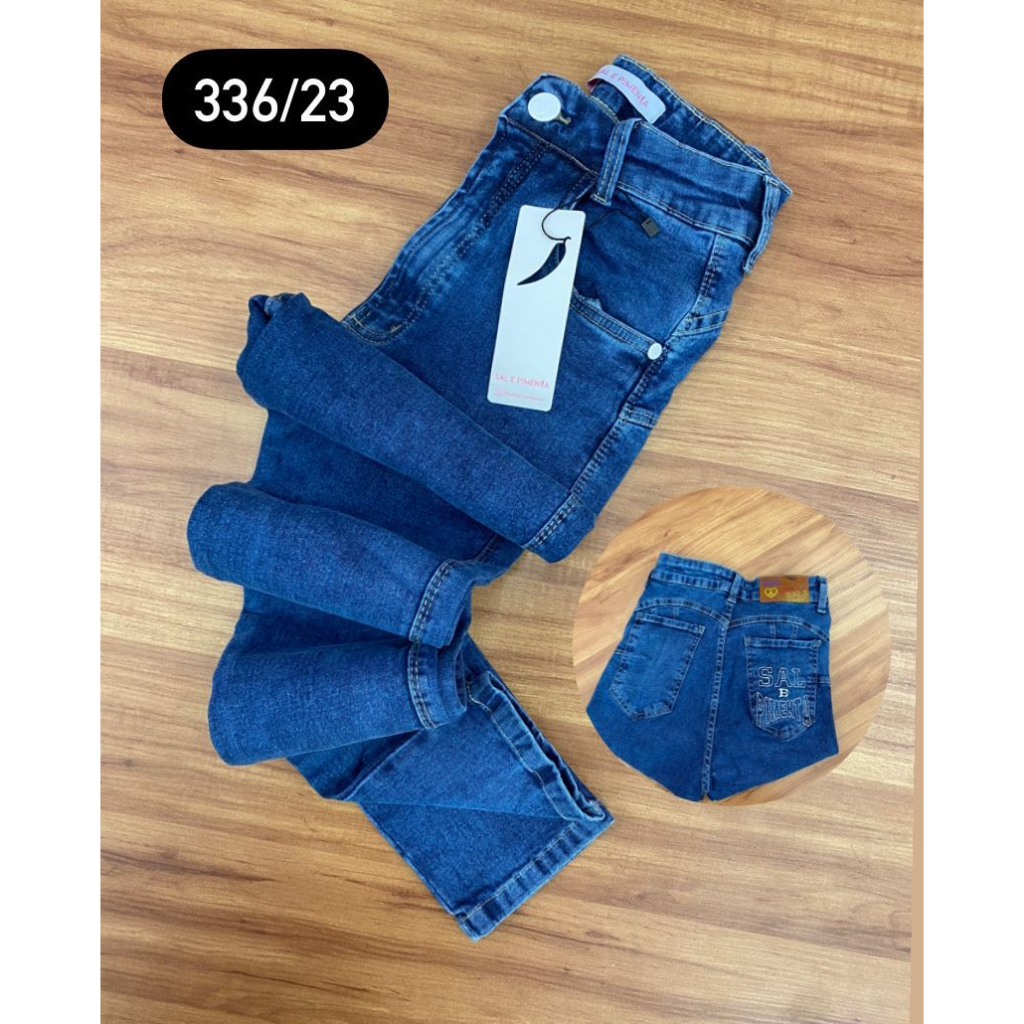 Calça Skinny Jeans Feminina Coladinha Cintura Alta Sal E Pimenta Pimenta Doce em Oferta na Shopee