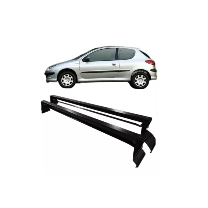 Rack De Teto Automotivo Bagageiro Peugeot 206/207 - 2 Portas- Preto