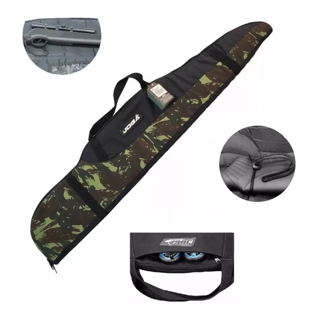 Capa Carabina Espingarda De Pressão Jogá 1,30 Mts Camufluda