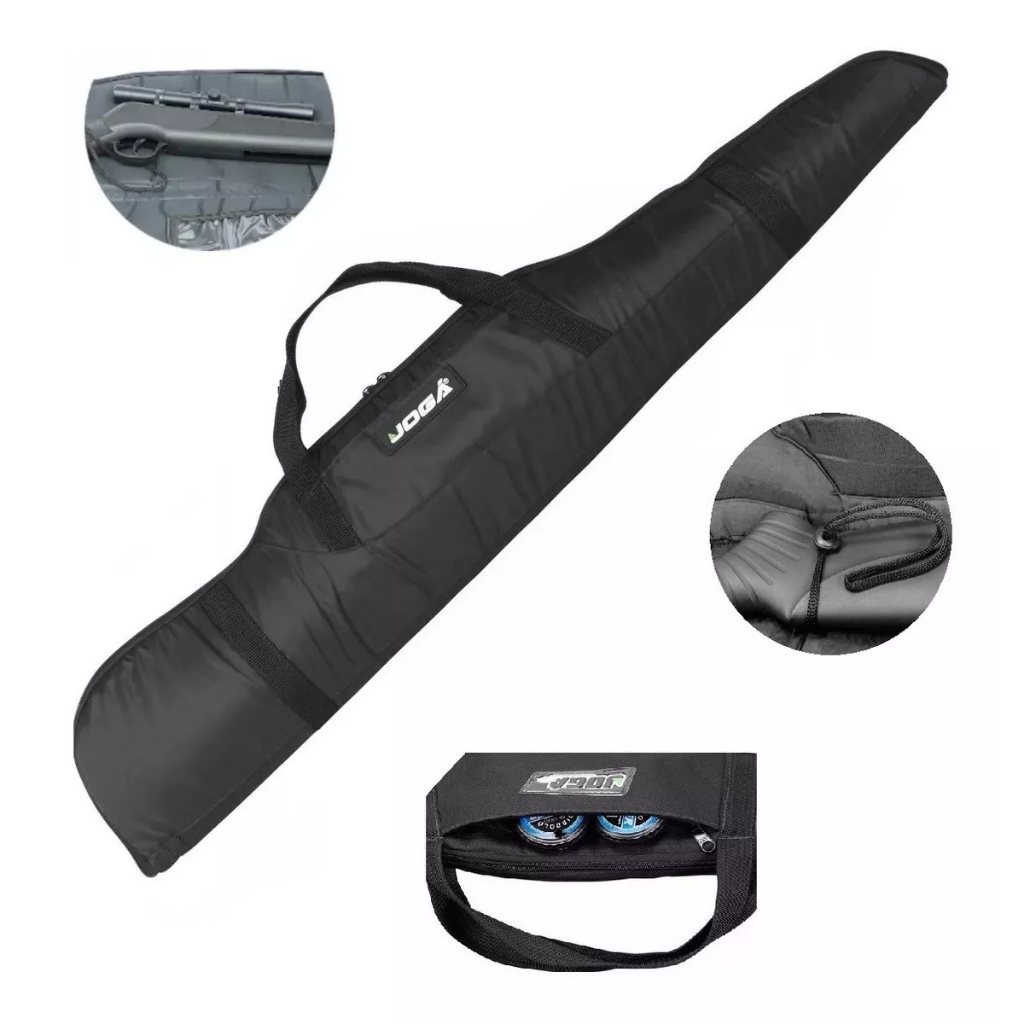 Capa Carabina Espingarda De Pressão Jogá 1,10 Mts Preta