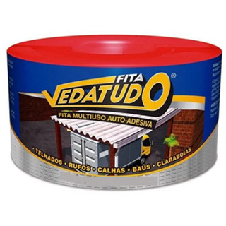 Fita Multiuso Manta Asfaltica Adesiva para Reparos Rufos/Calhas/Telhados Vedatudo com 1 metro