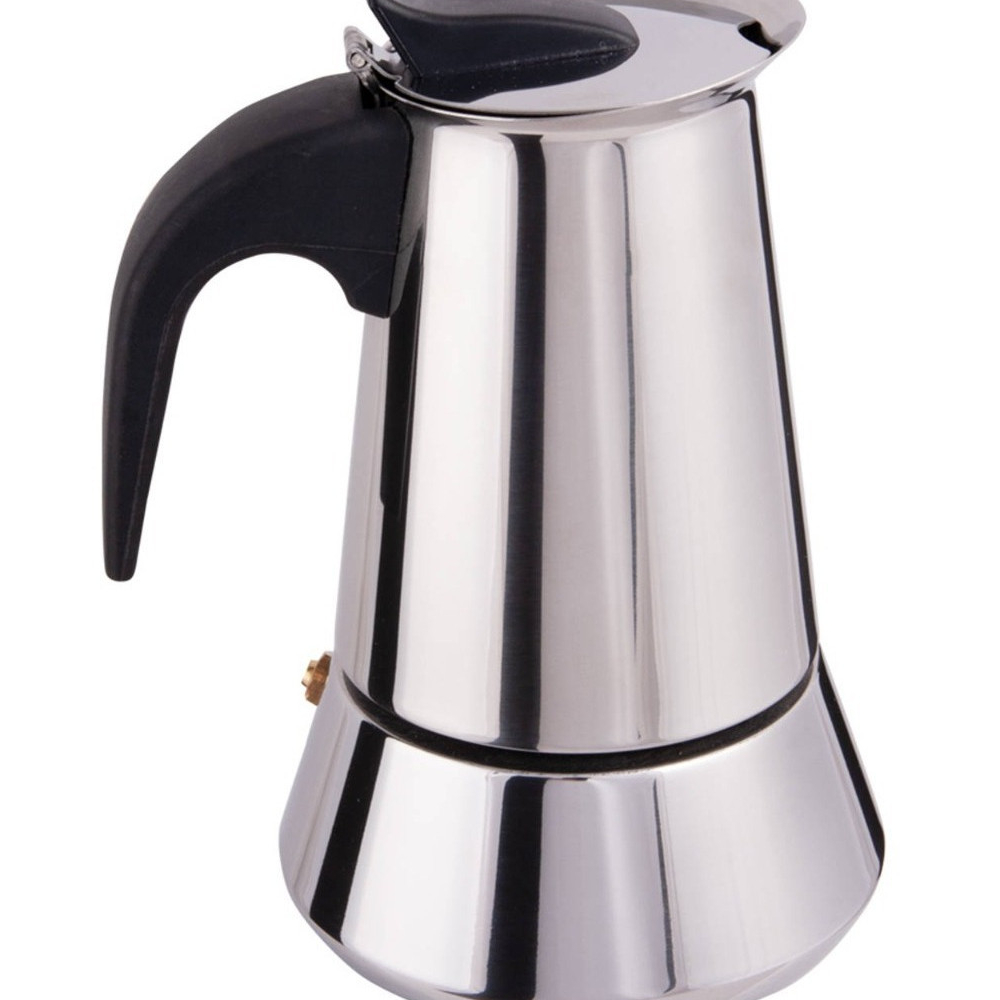 Cafeteira Italiana Coador de Café Chaleira Café Expresso Inox Premium Utensilio Casa Cozinha - Prata