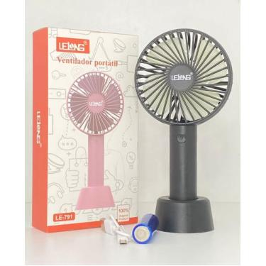 3 Velocidades Recarregavel USB Portátil Mini Ventilador de mão com suporte de mesa Lelong LE-791