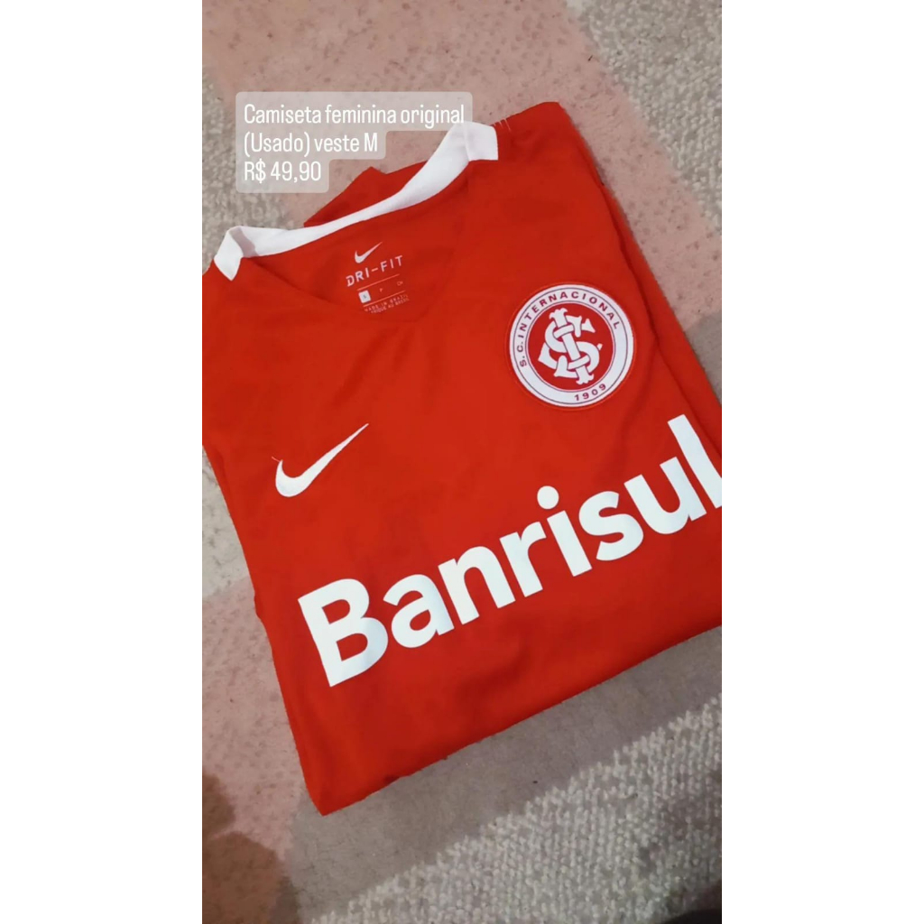 Camiseta Feminina Retrô do Internacional, Camiseta Feminina Internacional  Usado 87005492