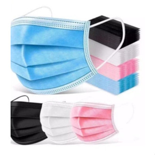 Máscara Descartável Tripla Com Anvisa e Filtro - Branca - Azul - Preta - Rosa KIT 50/100/150/200/500/1000 Unidades (Descarpack/Medix/Medway/Generica)