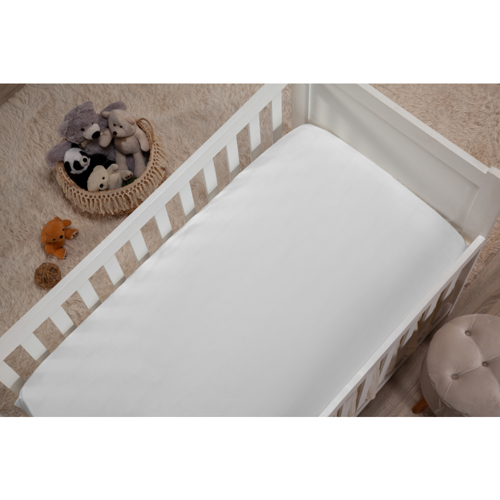 Lençol de Berço Americano com Elástico - 400 Fios 100% Algodão em Oferta na Shopee