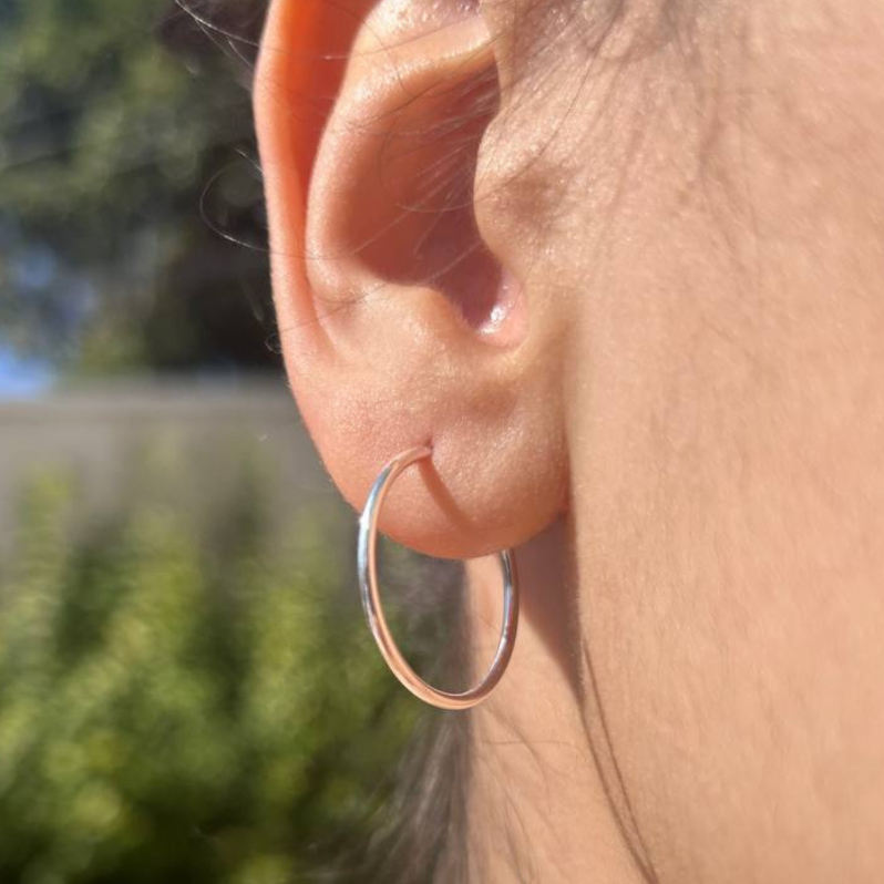 Brinco Argola Prata 925 Argolinha Feminino Médio 1.5g em Oferta na Shopee