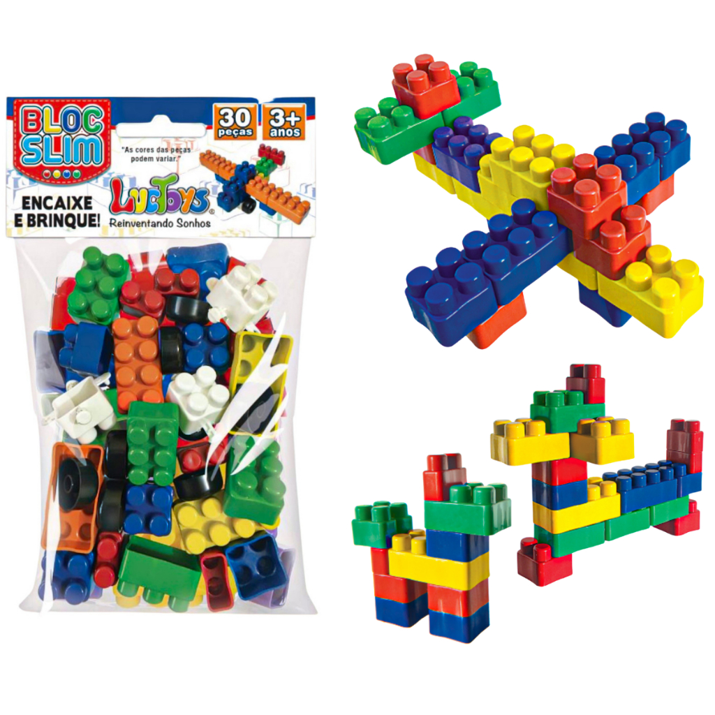 Blocos de Montar Kit 60 a 150 Peças Brinquedos Educativos Didatico Infantil