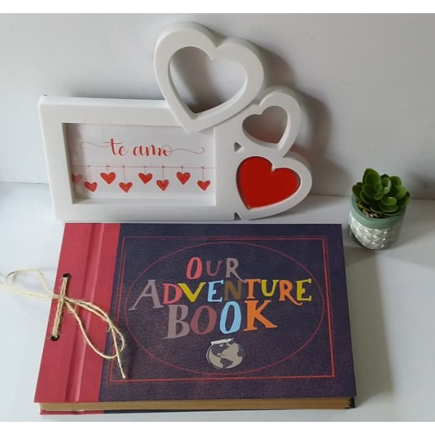 Álbum de fotos, Livro de Aventuras UP My ou Our Adventure com Marcador de Páginas e Card