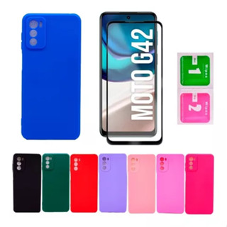 Kit Capinha Capa Compatível Motorola Moto G42 + Película 3d