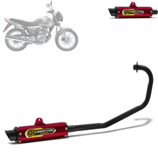 Escapamento Descarga Escape Esportivo Competition Titan 150 ESD 2004 2005 2006 2007 2008 Pro Tork