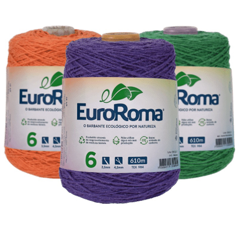 Barbante Euroroma Colorido Nº6 600g unitário