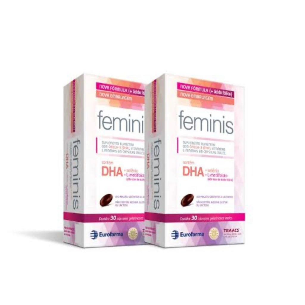 Feminis Kit c/2 cxs c/30 Cápsulas Cada + ** 10 caps GRÁTIS **