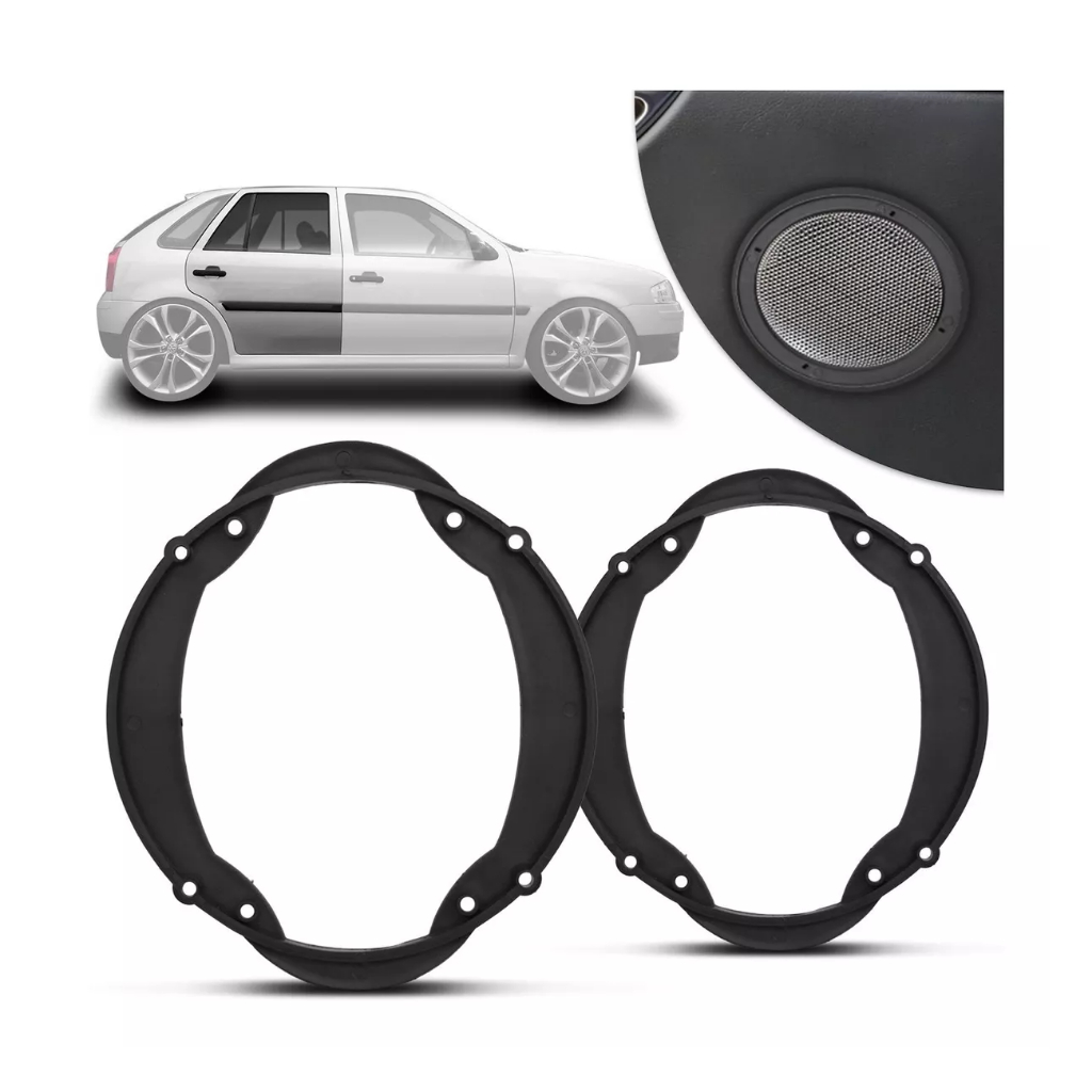 Par Aro Adaptador Falante Escort / Gol G2 G3 G4 Traseiro 2p em Oferta na Shopee