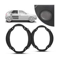 Par Aro Adaptador Falante Escort / Gol G2 G3 G4 Traseiro 2p