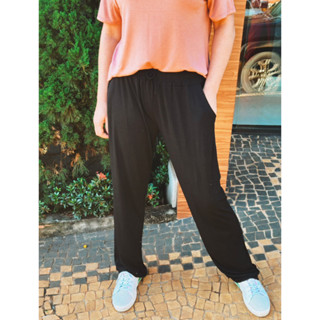 Calça Feminina Malha Viscolycra Confortável Soltinha