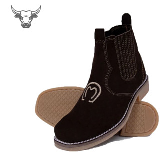 Botina Masculina Couro Legitimo Country Passeio Cavalgada Trabalho Bota Costurada