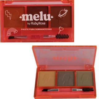 Paleta De Sombra Para Sobrancelha Ruby Rose Melu Loira E Ruiva