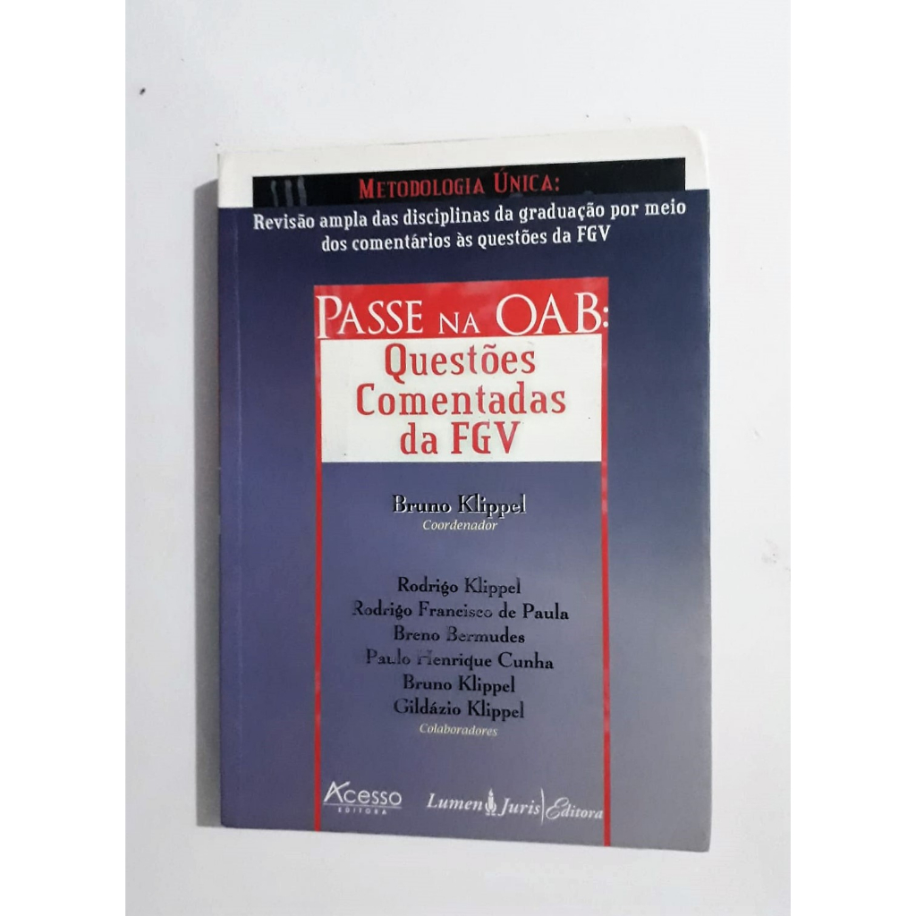 Livro Passe Na OAB - Questões Comentadas Da FGV