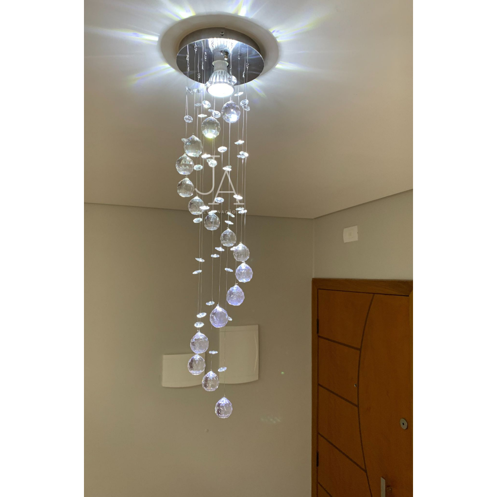 Lustre Em Acrílico Para Sala Quarto E Banheiro