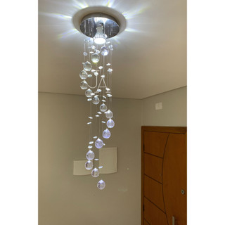 Lustre Em Acrílico Para Sala Quarto E Banheiro