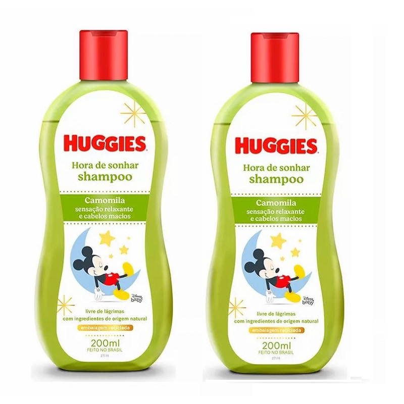 Kit 02 Un - Shampoo Infantil Huggies Camomila 200mL