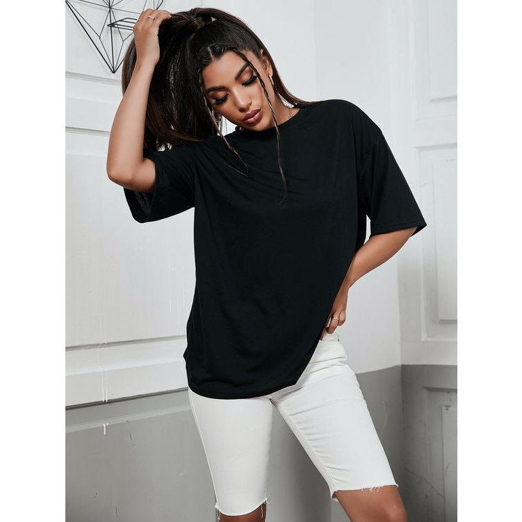 roupas femininas camisetas tshirts preta básica sem estampa lisa confortável e soltinha edicao limitada promoção envio rápido  blusas pretas Tshirts femininas e masculinas P M G GG