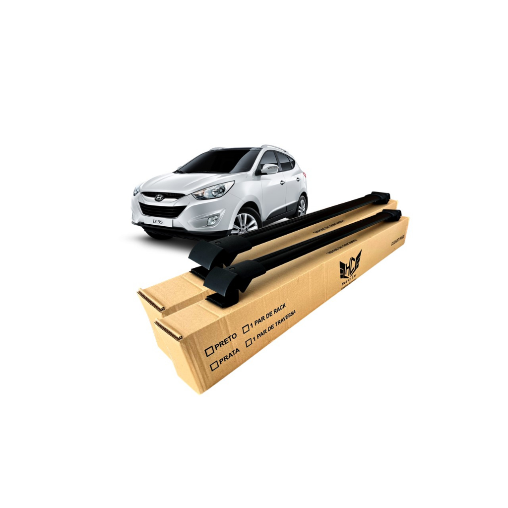 Rack Travessa de Teto Hyundai Ix35 2010 A 2022 Bagageiro Larga